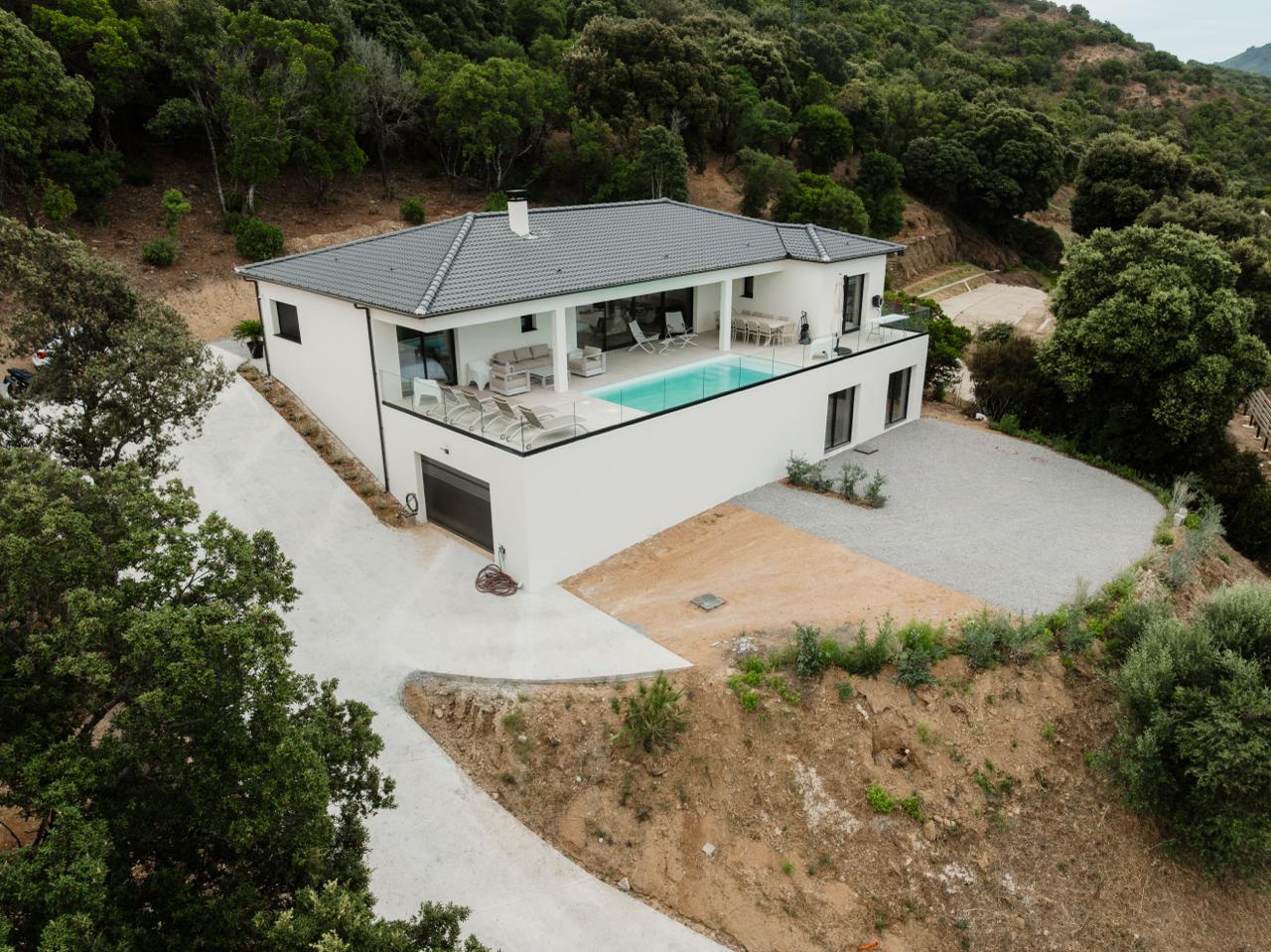 Vue aérienne de la villa